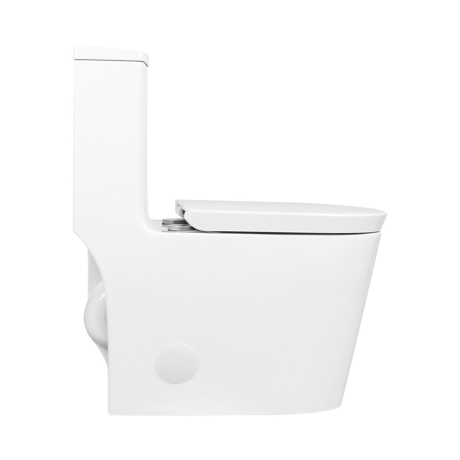 bathroom ceramic one-piece elongated skirted toilet